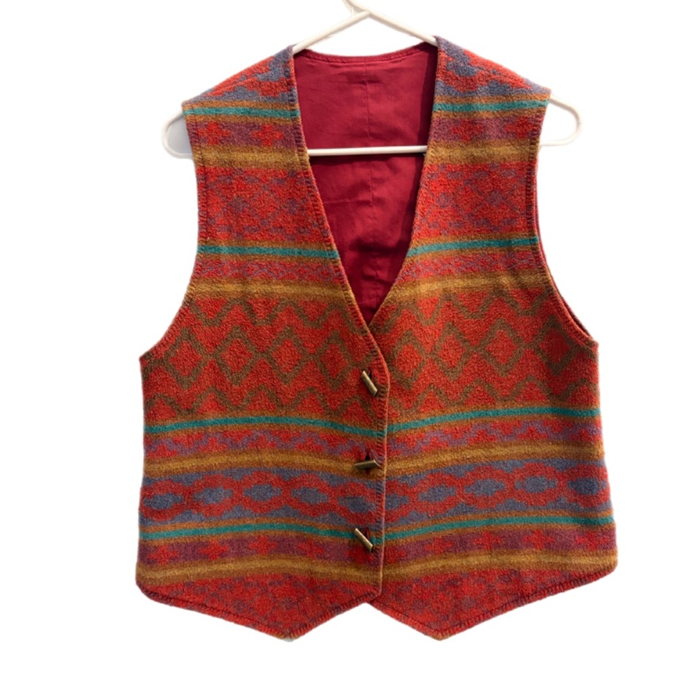 Vintage Western Colorful Patterned Vest